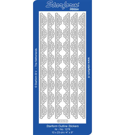 1278-goud - Starform - Stickervel, 1278, Goud - Bordures / Coins