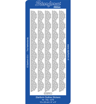 1279-goud - Starform - Stickervel, 1279, Goud - Or 1279-goud - Starform - Stickervel, 1279, Goud - Or