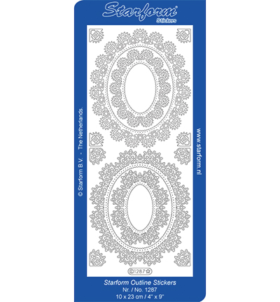 1287-goud - Starform - Stickervel, 1287, Goud - Or 1287-goud - Starform - Stickervel, 1287, Goud - Or