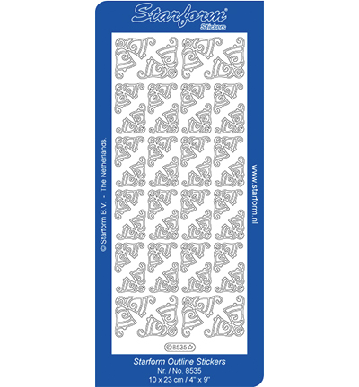 8535-goud - Starform - Stickervel, 8535, Goud - Bordures / Coins