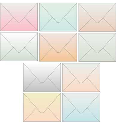 412520 - Le Suh - Enveloppes, Arc-en-ciel 10-couleurs - 