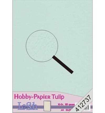 412737 - Le Suh - Papier Hobby Tulip, Bleu clair - 