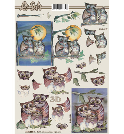 4169.837 - Le Suh - animal, hibou, oiseau, nuit, lune, arbre - Feuilles a decouper 4169.837 - Le Suh - animal, hibou, oiseau, nuit, lune, arbre - Feuilles a decouper