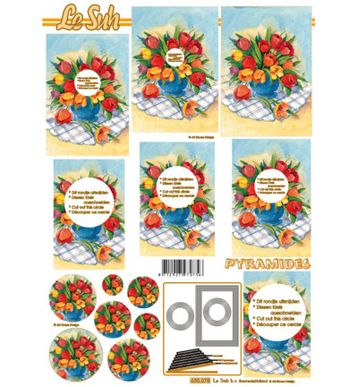 630.075 - Le Suh - fleurs, tulipes, vase, bouquet - Feuilles pyramide 630.075 - Le Suh - fleurs, tulipes, vase, bouquet - Feuilles pyramide