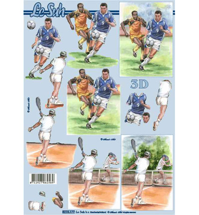 8215.177 - Le Suh - football, tennis, sport - Feuilles a decouper