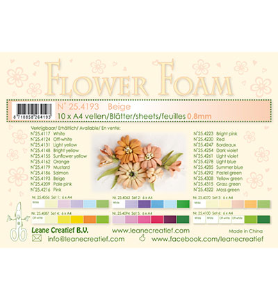 25.4193 - Leane Creatief - Beige - Sheets et sets Flower Foam