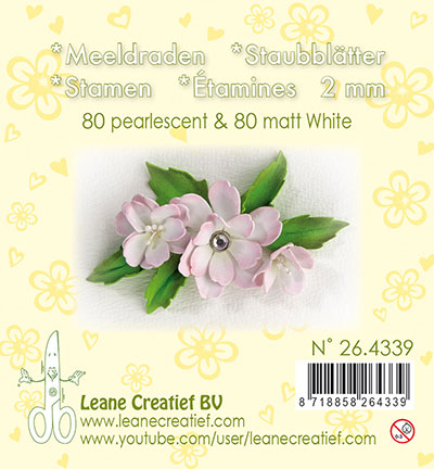 26.4339 - Leane Creatief - Matt & Pearl White - Etamines 2mm