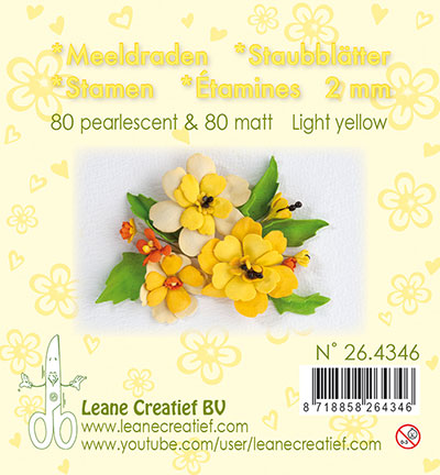 26.4346 - Leane Creatief - Matt & Pearl Light Yellow - Etamines 2mm