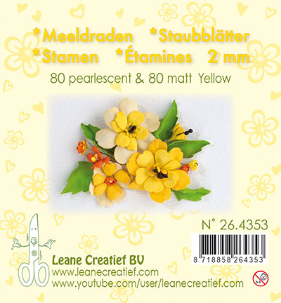 26.4353 - Leane Creatief - Matt & Pearl Yellow - Etamines 2mm