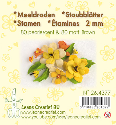 26.4377 - Leane Creatief - Matt & Pearl Brown - Etamine