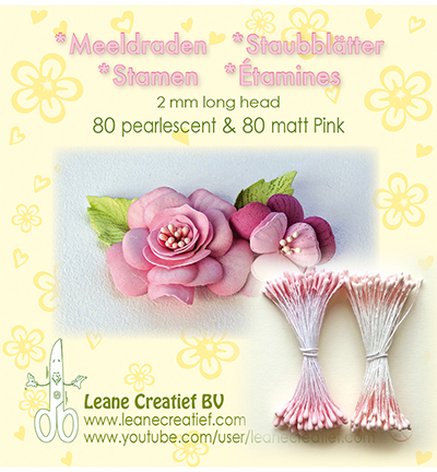26.6609 - Leane Creatief - Rose matte & nacré - Etamine 26.6609 - Leane Creatief - Rose matte & nacré - Etamine