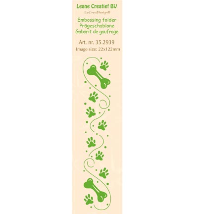 35.2939 - Leane Creatief - Paws & Bones - Border Embossing