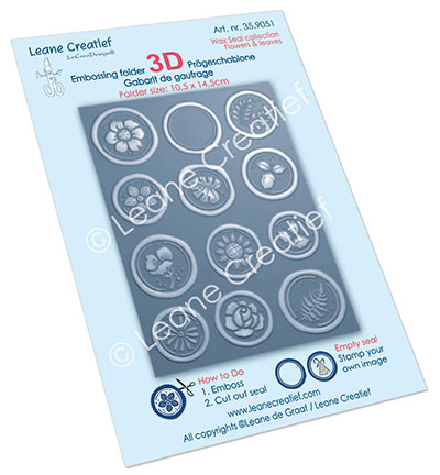 359.051 - Leane Creatief - Wax seals Ø 2-3cm, Fleurs  & Feuilles - 
