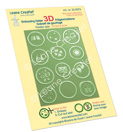 359.075 - Leane Creatief - Wax Seal collection Party & Été - Gabarit de Gaufrage