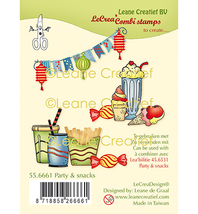 55.6661 - Leane Creatief - Party & Snacks - Tampons clear combi