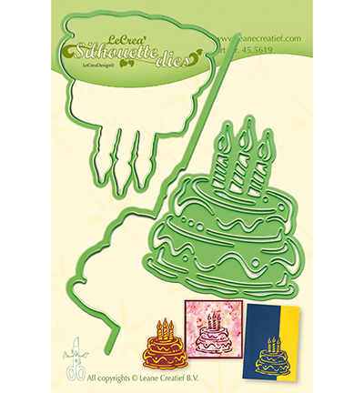 45.5619 - Leane Creatief - Silhouette Birthday cake - Fête