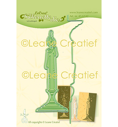 45.6142 - Leane Creatief - Silhouette bougeoir matrice pour découper & gaufrage - Noel et hiver