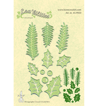 45.9920 - Leane Creatief - Holly leave, pine branches - Lea'bilitie Cutting/Emb.