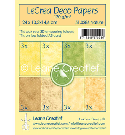 510.286 - Leane Creatief - Deco papier gaufrage set Nature - 