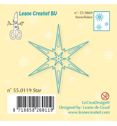55.0119 - Leane Creatief - Star - Autres tampons clear 55.0119 - Leane Creatief - Star - Autres tampons clear