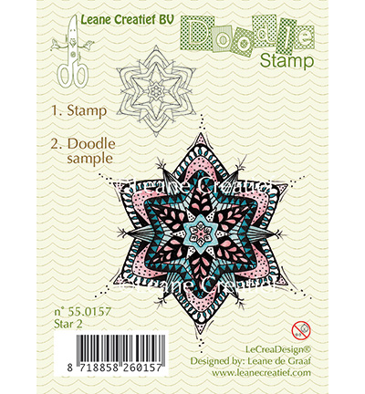 55.0157 - Leane Creatief - Star 2 - Tampons clear doodle 55.0157 - Leane Creatief - Star 2 - Tampons clear doodle