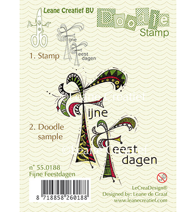 55.0188 - Leane Creatief - Fijne Feestdagen - Tampons clear doodle 55.0188 - Leane Creatief - Fijne Feestdagen - Tampons clear doodle