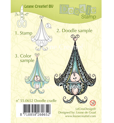 55.0652 - Leane Creatief - Cradle - Tampons clear doodle 55.0652 - Leane Creatief - Cradle - Tampons clear doodle
