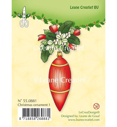 55.0881 - Leane Creatief - Christmas ornament 1 - Autres tampons clear