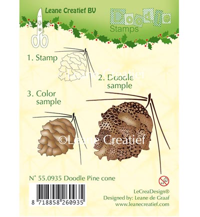 55.0935 - Leane Creatief - Pine cone - Tampons clear doodle 55.0935 - Leane Creatief - Pine cone - Tampons clear doodle