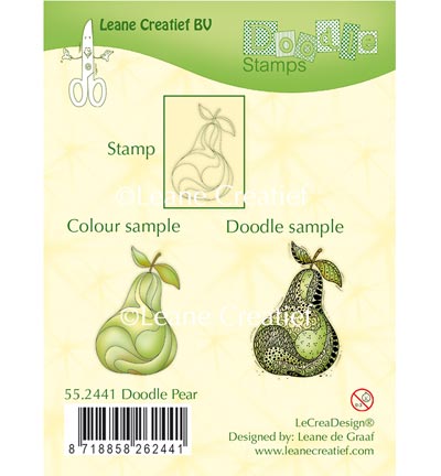 55.2441 - Leane Creatief - Pear - Tampons clear doodle