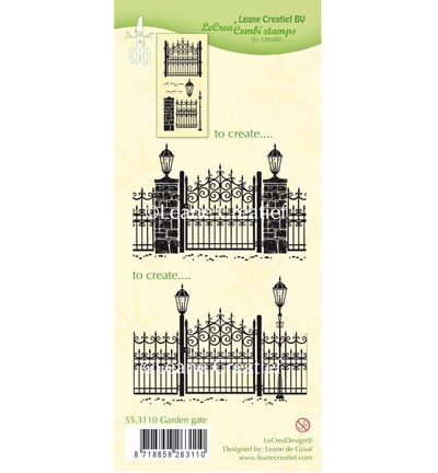 55.3110 - Leane Creatief - Garden gate - Clear Stamp Combi