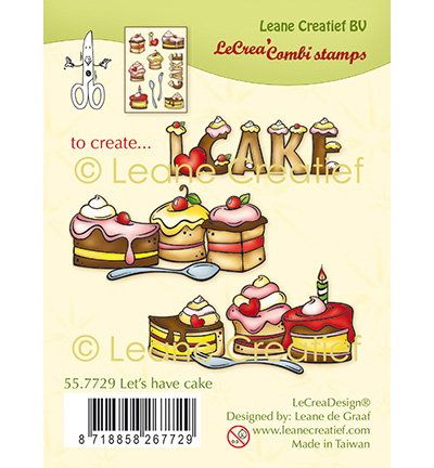 557.729 - Leane Creatief - Tampon clair à combiner Gâteaux - Manger, boire