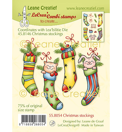 558.054 - Leane Creatief - Tampon clair à combiner les chaussettes de Noël - Tampons clear combi 558.054 - Leane Creatief - Tampon clair à combiner les chaussettes de Noël - Tampons clear combi