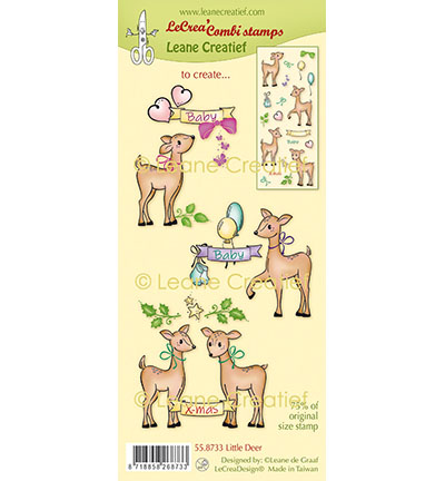 558.733 - Leane Creatief - Combi clear stamp, Faons - Animaux