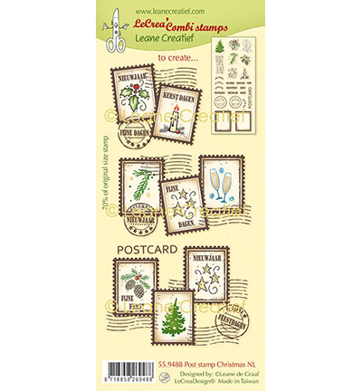 559.488 - Leane Creatief - Tampon clair à combiner, Timbres de Noël NL - 