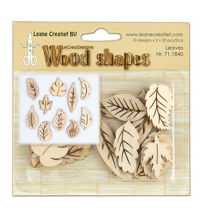 71.1840 - Leane Creatief - Leaves - Wood shapes