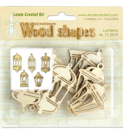 71.2519 - Leane Creatief - Lanterns - Wood shapes