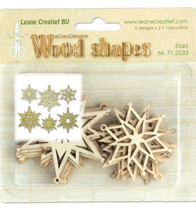 71.2533 - Leane Creatief - Stars - Wood shapes