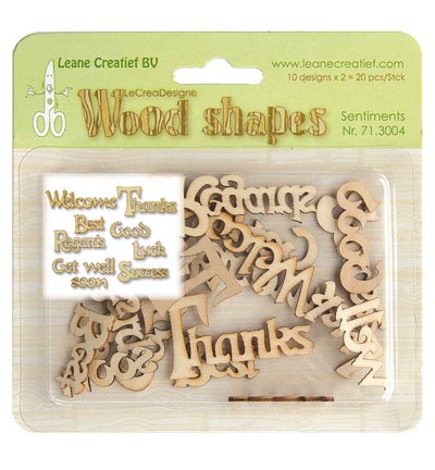 71.3004 - Leane Creatief - Wishes - Wood shapes