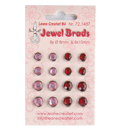 72.1437 - Leane Creatief - Bordeaux / light pink - Jewel Brads