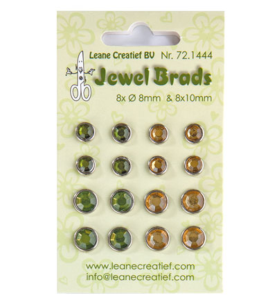 72.1444 - Leane Creatief - Moss green / light gold - Jewel Brads