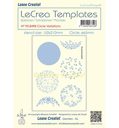 958.498 - Leane Creatief - Pochoir Variations de Cercles - LeCrea Templates