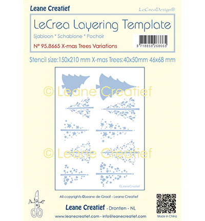 958.665 - Leane Creatief - Pochoir à superposer variété de sapins - Noël 958.665 - Leane Creatief - Pochoir à superposer variété de sapins - Noël