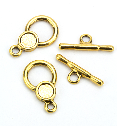 NCM179 - Kippers - (2) Fermoir à bascule pour strass 7 mm, anti-or - Fermoirs en T