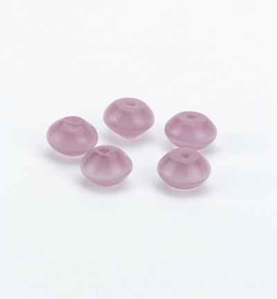 C-07-5x8mm, color 28 - Kippers - (20) perle oeil de tigre, ovale, améthyste - Disque