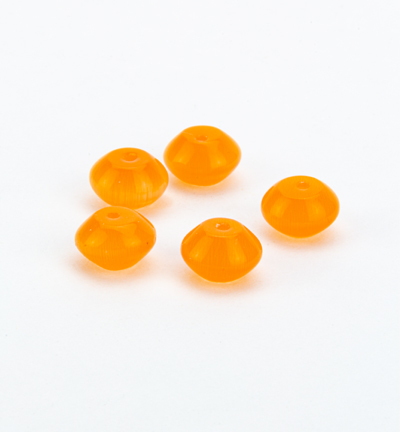 C-07-5x8mm, color 4 - Kippers - (20) perle oeil de tigre, ovale, orange - 