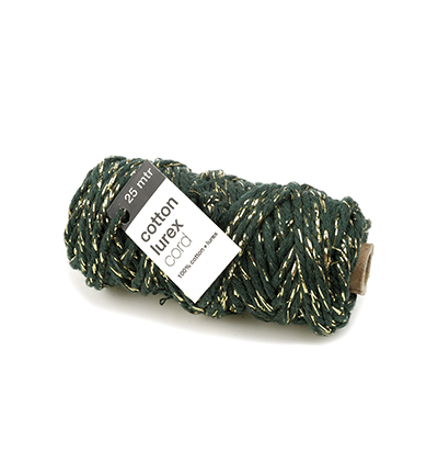 1050.2504.67 - Vivant - Cotton Lurex Twist, Green Gold - Ficelle en coton