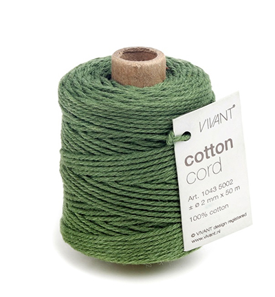 1043.5002.69 - Vivant - Ficelle en coton, vert foncé - 