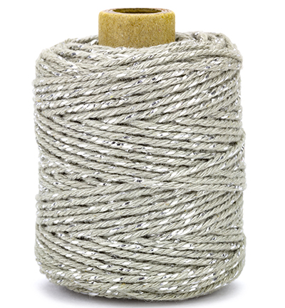 1050.5002.80 - Vivant - Ficelle en coton luxe, argent / gris - Ficelle en coton