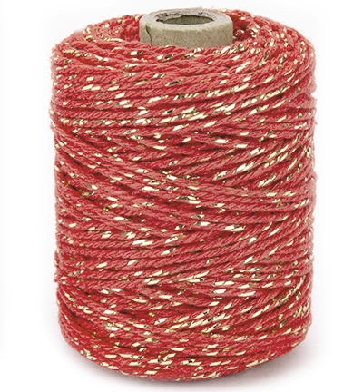1050.5002.23 - Vivant - Ficelle en coton luxe, or / brique - Ficelle en coton